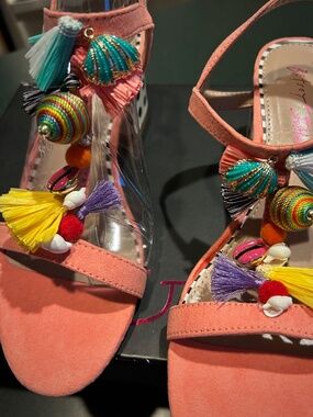 Betsey Johnson Dynah Sandal Block Heel size 6.5